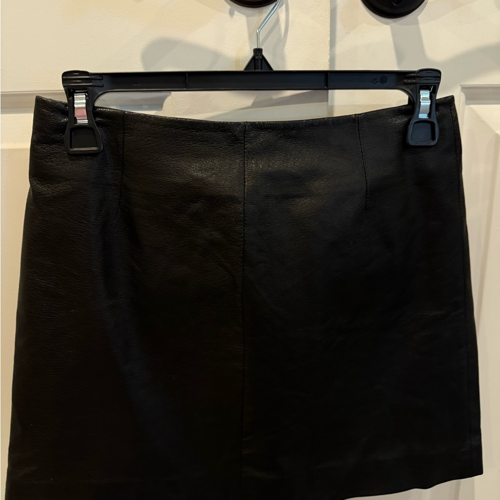 BB Dakota Black Faux Leather Mini Skirt